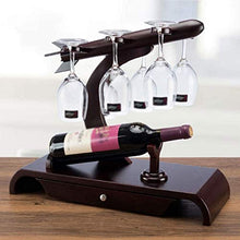 DAGONGREN European Wine Rack Creativa, Bicchiere da Vino Rack Upside Bottiglia di Down Vino Wine Rack Rack Legno casa