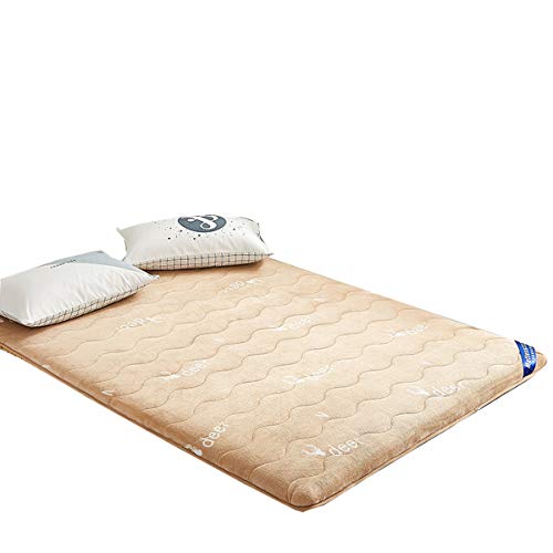 FDesign Tatami Materasso futon, Ispessita Inverno Tappetinoerasso Tatami Tappetinoerasso Copertura Pad Mattress Topper per Lo Yoga o per Il Campeggio Student Dormitory,Camel,120 * 200cm