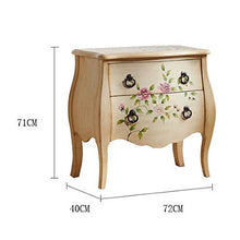 Cassettiera Old Wood stile Comodino Governo dei cassetti del comodino Cassettiera Fine Side Table Mobili per la casa per Camera da letto Soggiorno ( Color : Beige , Size : 72x40x71CM )