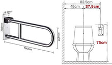 Maniglioni da Bagno Non Slip Pieghevole Supporto Maniglia della Guida, Bagno di Sicurezza Bar Vasca maniglione Bar, U-Forma Polished Chrome, Servizi igienici Parete Accessori da Bagno