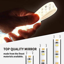 SIRHONA - Specchio da bagno, 100 x 70 cm, con interruttore touch, anti-appannamento, illuminazione integrata, colore: bianco freddo
