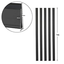 Sekey Stecca per Recinzione in PVC, Striscia Terminale Profilo di Copertura Adatto per Balconi, Giardino Protezione per Recinzioni, Set di 5 Pezzi, 1m / Striscia, Antracite
