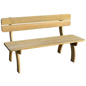 Wakects Panca da Giardino in Pino, Panca da Picnic Panchina da Esterni Panchina da Giardino, Durevole e Resistente alla Muffa, 150 x 60 x 86 cm