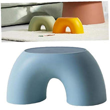 Ruluti 1pc Piccolo Sgabello per Bambini, Anulare Antiscivolo Sgabello Basso Indossare Scarpe Sgabello, per Cucina Bagno Camera Office (Blu)