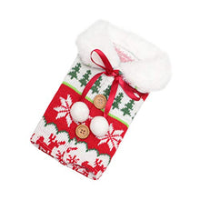 NUOBESTY Copertura della Bottiglia di Vino di Natale con La Renna Albero di Natale Fiocco Rosso Peluche Bianco Polsino della Pelliccia del Faux Tessuti Non Tessuti Copertine per