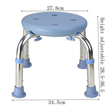 MGMDIAN Sgabello Sedia Vecchio Uomo Sedia da Bagno Sgabello da Bagno Sgabello Antiscivolo lavapiedi di plastica Pesante Sgabello Alto Sgabello Accessori da Bagno (Color : Blue)
