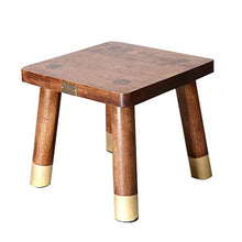 HYYDP Bagno Sgabello Mobili in Legno di Rame Sedia in Legno Piccola Sedia Cambio Moda Panchina Sgabello Quadrato Sgabello Be Applicable Compatible for Bagno Sgabello da Bagno in Gomma in Legno