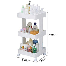 LYM &ripiano di stoccaggio Mensole della Cucina, da Terra delle Famiglie Multifunzione Scaffale Ruote -3 Strato Scaffale di Finitura