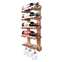 PZW Cremagliera Del Vino Semplice e Creativa Portabottiglie in Legno Massello Stile Semplice Appeso a Parete Portabottiglie per Vino Decorazione Bar Caffetteria