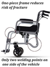 Carrozzine Semoventi, Transito Portatile Viaggio Portatile Pieghevole, Lega di Alluminio Leggero Viaggio Multifunzione con Doppio Freno Pneumatico Gonfiabile Paralizzato Paziente Anziano Wh A