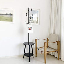 JIAO PAI creatività Coat Rack, semplicità Multifunzione Bagagli Tavolino Ingresso Pacchetto Key Water Abbigliamento Coppa Rack Soggiorno Ufficio (Color : Black, Size : 175 * 40CM)