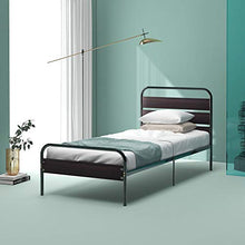 WGYDREAM Letto Letto Singolo in Metallo con Struttura Letto Nera con Testiera in Legno Montaggio Facile per Ampio Spazio di Archiviazione per Adulti, 90 X 200 Cm
