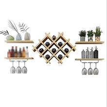 LLT Wine Rack, Della Novità Della Decorazione Della Parete Rack, Wine Rack Mensola Di Vetro Wall Mount Bottle Holder Archiviazione con 4 Scaffali Galleggiante Accessori Bar Shelving