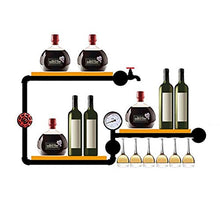 MoDi Wine Rack Retro Style Industriale Tubo di Acqua a Parete Vino Rack (L100 * W20 * H50cm)