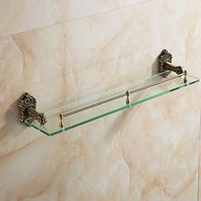 SWNN Bathroom Shelves Mensola da Bagno in Vetro da Bagno Mensola da Bagno in Alluminio Multifunzione con Mensola da Bagno