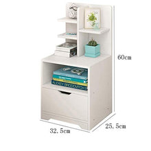 MMWYC Comodino Comodino semplice bagagli Piccolo comodino Governo di immagazzinaggio multifunzionale moderno semplice Camera Rack, Bianco, 32.5 * 25.5 60cm * ( Color : White , Size : 32.5*25.5*60cm )