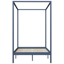 Tidyard Struttura Letto Singolo in Legno Massello di Pino con Baldacchino e Doghe 120x200 cm,Telaio Letto Giroletto Singolo a Baldacchino in Legno,Letto Piazza e Mezza,Letto con Rete 120x200 cm