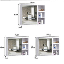 Armadietti a specchio Mobili da Bagno Legno Massello Bagno A Parete Mobile A Specchio Impermeabile con Mobiletto Mensola Specchio da Parete
