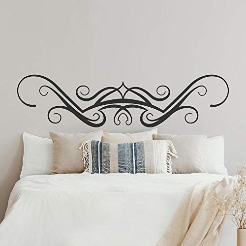 T-MK439 - Adesivi per testiera del letto, 35 x 140 cm, colore: Nero