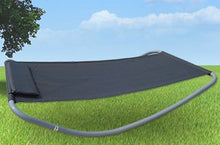 Lettino a Dondolo XXL | lettino per prendere il sole e dondolarsi | colore grigio | extra large ca. 200x130x32 cm | robusto telaio di metallo | sdraio moderno design con cuscino | materiali di qualità | per interni ed esterni
