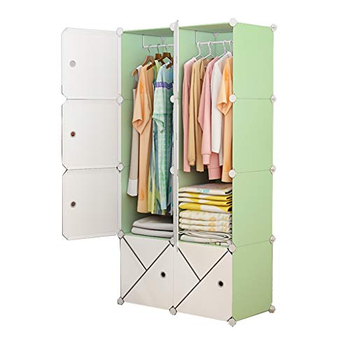 Locker Estraibile Armadio Armadio Armadio Appendiabiti Affittano Camere Home Organizer di Plastica con Porta Vestiti Shelving Dormitorio MUMUJIN (Size : 75X37X147CM)