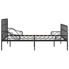 SKM Giroletto con Doghe Nero in Metallo 200x200 cm (30kg)