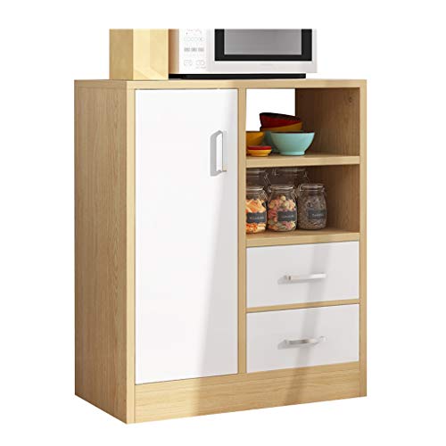 Comodino Household Tre pompaggio Semplice assemblaggio Addensare Soggiorno Camera Bagno Locker Corridoio Studio Multifunzione 60X35X81cm FANJIANI (Color : Wood Color)