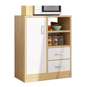 Comodino Household Tre pompaggio Semplice assemblaggio Addensare Soggiorno Camera Bagno Locker Corridoio Studio Multifunzione 60X35X81cm FANJIANI (Color : Wood Color)