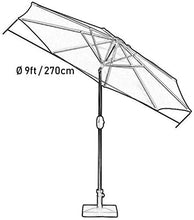 Ombrelloni da Giardino ombrellone Ombrellone 9' Esterno del Giardino Ombrellone UV70 +, Crank e Tilt, Tenda da Sole al di Fuori del Mercato Terrazza Deck Cortile o Pool Side ZDWN