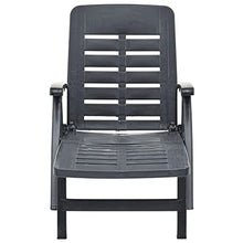 vidaXL Lettino Prendisole Pieghevole Regolabile con Braccioli Leggero Robusto Giardino Spiaggia Sedia a Sdraio Chaise Longue in Plastica Verde