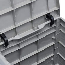 BIGTO - Scatola portaoggetti da giardino, impermeabile, in plastica, per esterni, colore: grigio chiaro, 42,5 x 44 x 50 cm
