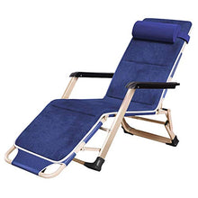 SHUAIIJUAN Sedia per il tempo libero domestico Blu pieghevole Prato Lounge Chairs Sdraio da spiaggia Sedia a sdraio da giardino reclinabile Sedia con Headrest- patio esterno, campeggio, spiaggia, lato