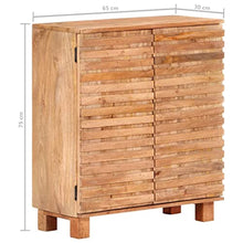 vidaXL Legno Massello di Mango Credenza Madia Mobile Armadietto Armadio Mobiletto Alto Portaoggetti Cassa Cassapanca Mobili 65x30x75 cm