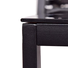 LUGEUK 4 pz Black Furniture SED Sedia Tavolino Tavolo da caffè Patio Esterno Set Terrazza Giardino