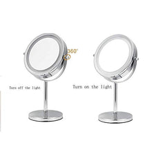 aipipl Specchio per Il Trucco 7 Specchio per Il Trucco bifacciale Specchio per Il Trucco autoportante Illuminato da Uomo Professionale Donna Bagno Bellezza da Barba Vanity LED Specchio per Il trucc