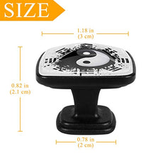 Yin Yang 2 Pomelli per Porta Set di 4 Pomelli per Mobili Manopole per Cassetti Cucina Armadio Vetro