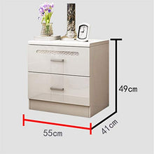 Comodino Moderno Semplice, mobiletto for Montaggio Vernice Bianca Camera da Letto Mini Cassettiera portaoggetti Peso 400 kg-55x41x49 cm FANJIANI