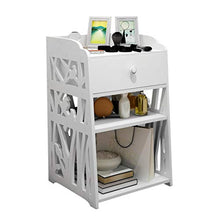 Yuanyan - Comodino a 3 ripiani, con 1 cassetto, comodino, tavolino da caffè, design alla moda, per camera da letto, comodino, comodino, comodino, armadietto, mensola per camera da letto e bagno