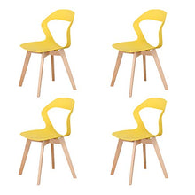 GroBKau, set di 4 sedie semplici e moderne in plastica per soggiorno, sala da pranzo, ufficio, sala riunioni, ristorante, ecc.