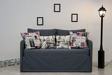 Ponti Divani - COMPACT - divano letto compatto salvaspazio - divanoletto artigianale, made in italy con materasso in poliuretano espanso 155x85 - divano letto una piazza e mezzo - Tessuto Grigio Scuro
