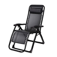 PAKUES-QO Lettino Prendisole Pieghevole reclinabile da Giardino Poltrona reclinabile con poggiatesta Imbottiti Regolabili per Un Relax ottimale Peso del Cuscinetto 150 kg Nero