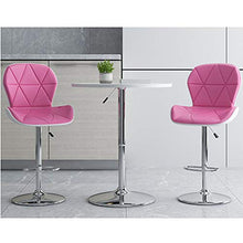 Sgabello da bar, seggiolone regolabile da 60 cm a 80 cm, poltrona girevole a 360 °, aspetto in finta pelle di coccodrillo, con poggiapiedi/bianca / 60cm / 80cm
