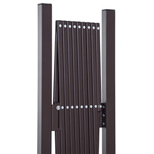 Outsunny - Barriera estensibile retrattile, barriera di sicurezza, 250 x 31 x 104 cm, in alluminio, colore: Cioccolato