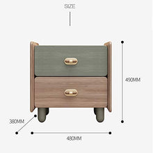 Comodino Camera da Letto Soggiorno Study Room Facile Montaggio Ash Comodino Solid Tavolo Wood End con 2 cassetti-Side Table Adatto Successivo ad Un Letto o Un Divano
