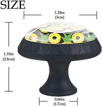 Ananas giallo Kiwi Fruit Black Pomelli per Porta Set di 4 Pomelli per Mobili Manopole per Cassetti Cucina Armadio Vetro