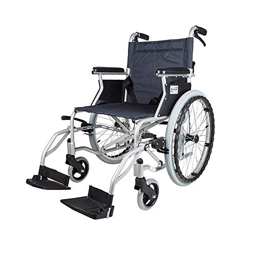 FTFTO Accessori per la casa Anziani Disabili Sedia a rotelle Sedia a rotelle in Alluminio Leggero Pieghevole Portatile Multifunzione Anziani Disabili Scooter