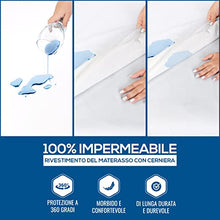 Utopia Bedding Coprimaterasso Impermeabile con Cerniera - Matrimoniale 160 x 200 x 20 cm, Coprimaterasso Premium da tutti e 6 i lati con tasche profonde fino a 20 cm.