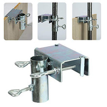 POHOVE - Supporto per ombrelli da terrazza con morsetto per ombrellone e ponte, supporto a morsetto per ombrellone da spiaggia, per terrazze da balcone