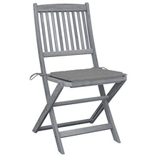 FAMIROSA Sedie da Giardino Pieghevoli 6pz con Cuscini in Massello Acacia-5435