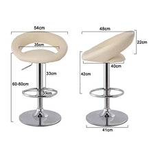 Sgabello Sedie Bar Barstools Sedie da banco for bar con panca girevole, sgabelli alti regolabili for la colazione da pranzo in metallo for la casa con poggiapiedi e base cromati Arredo bar Cucina